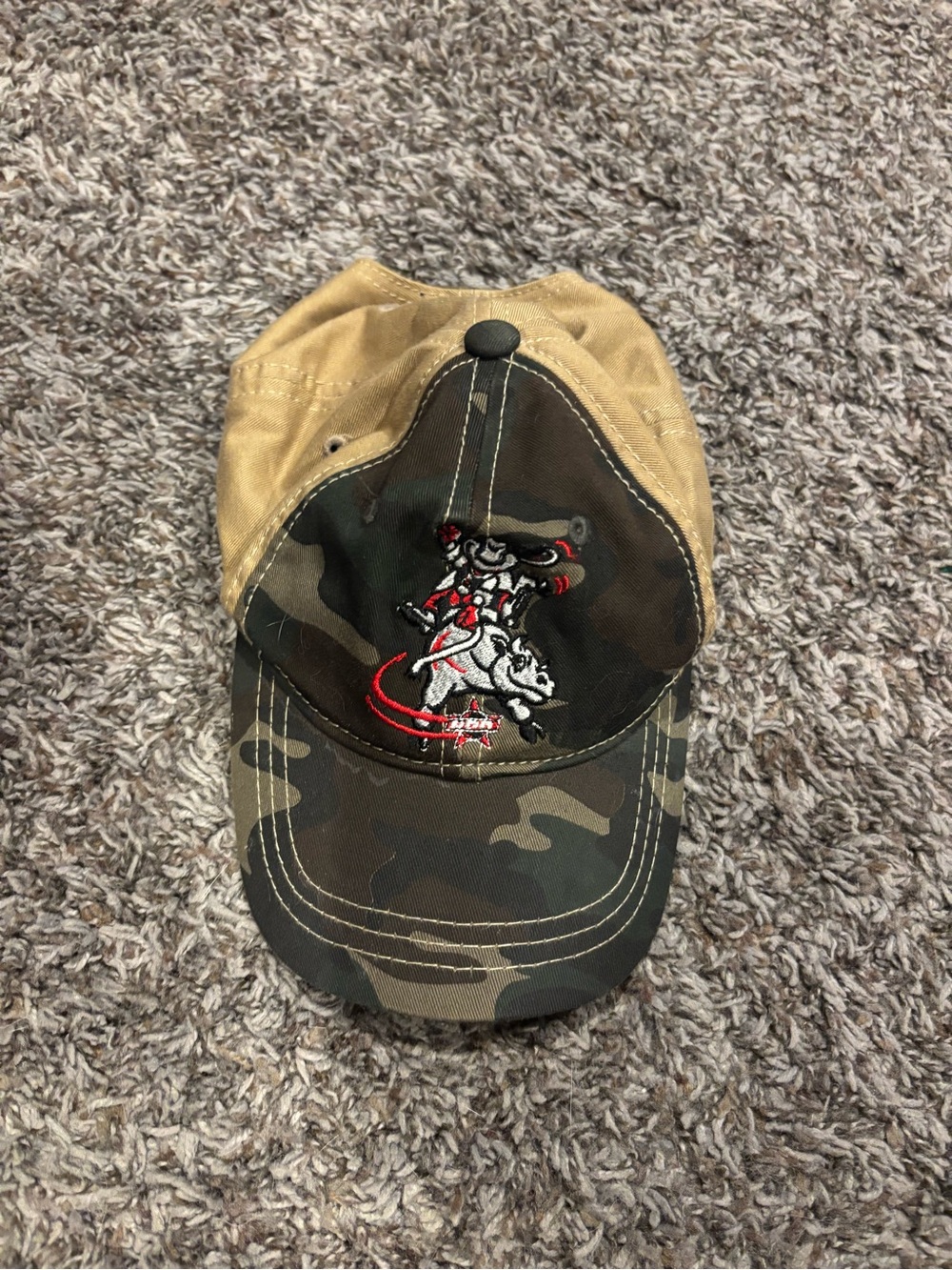 Kids Camo and Tan PBR Baseball Cap